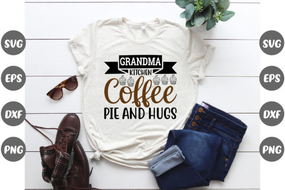 Coffee Design Grandma Kitchen Coffee Graphics & T-Shirt Designs