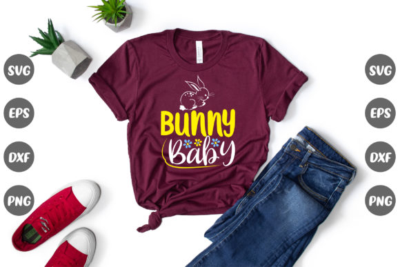 Easter Quote Bunny Baby Graphics & T-Shirt Designs