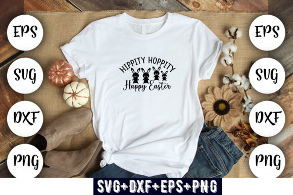 Hippity Hoppity Happy Easter Graphics for T-Shirt Designs