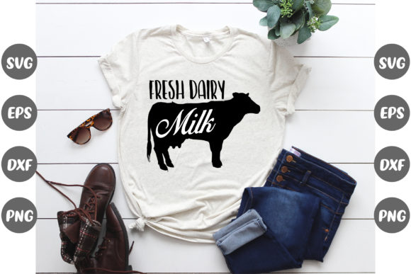 Kitchen Design, Fresh Dairy Milk Graphics for T-Shirt Designs
