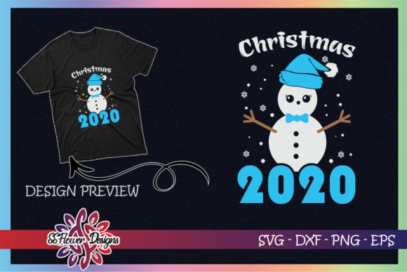 Merry Christmas 2020 Snowman Pajama Graphics for T-Shirt Design