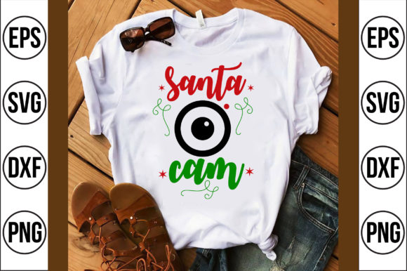 Santa Cam Graphics for T-Shirt Designs & Digital Sellers